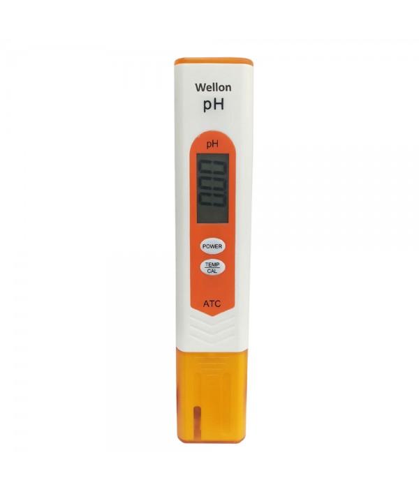 WELLON Digital Portable Pen Type pH Meter Tester with Automatic Calibration (Orange)
